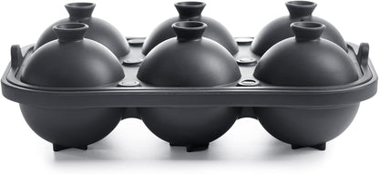 Ice Cube Molds – Large Silicone Ice & Sphere Mold Combo with Built-In Easy-Fill Funnel 2-Inch round & Square Whiskey Ice Molds for Cocktails & Bourbon