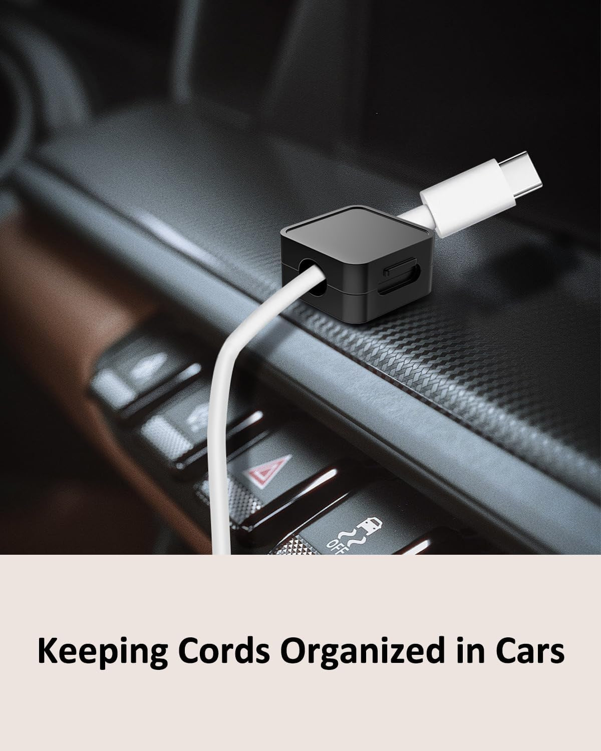 12-Pack Cable Organizers, Magnetic Cable Clips, Cable Holders White