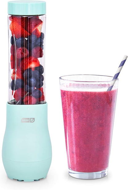 Mighty Mini 10 Oz Compact Personal Bottle Blender with Travel Lid, Aqua